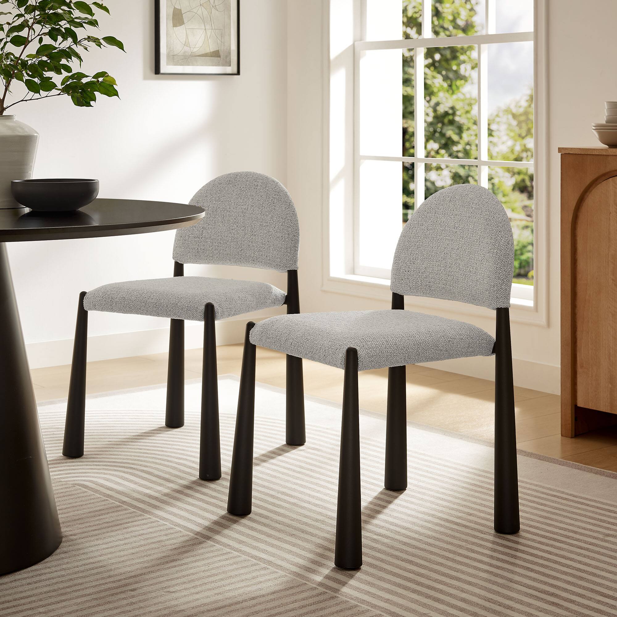 Alt View 5. Modway - Hayley Upholstered Fabric Dining Side Chair by Modway - Brown.