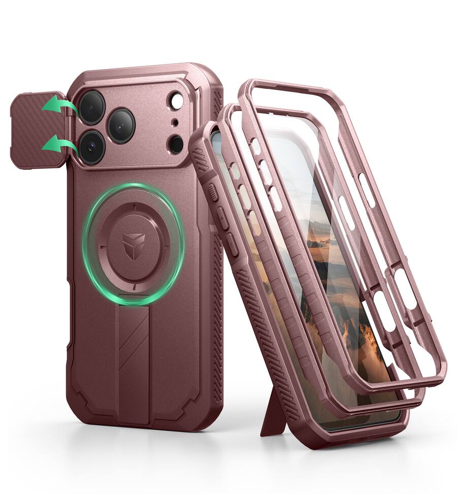 dexnor iPhone 17 Pro MAX Case: Front Frames, Flip Cam Cover