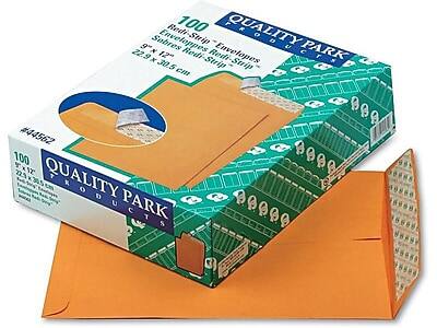 QUALITY PARK  
100 Redi-Strip Envelopes  
Sobres Redi-Strip  
22.9 x 30.5 cm  
#44562  
100 x 22.9 x 30.5 cm