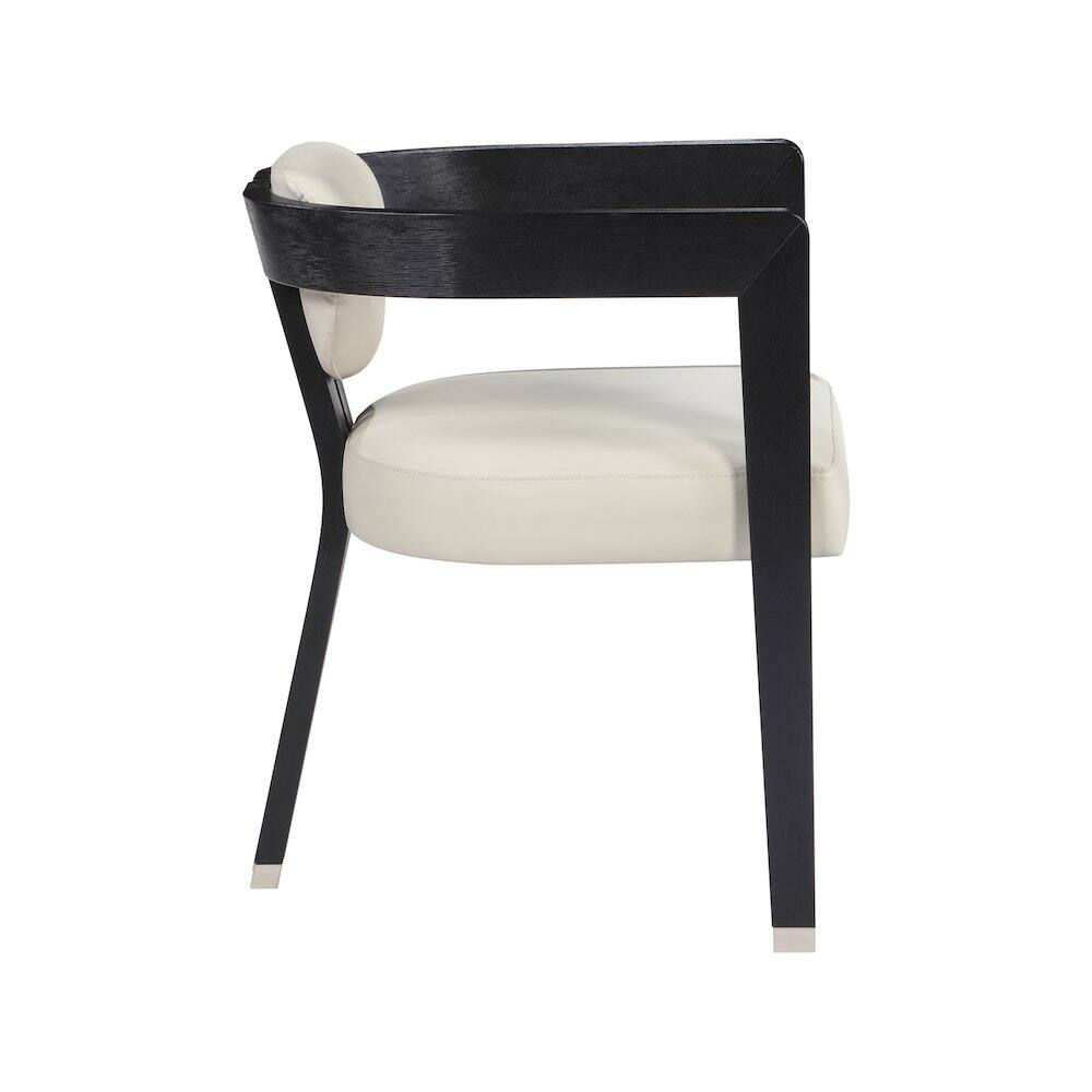 Alt View 3. Meridian Furniture - Carlyle Cream Vegan Leather Dining Chair - Beige.