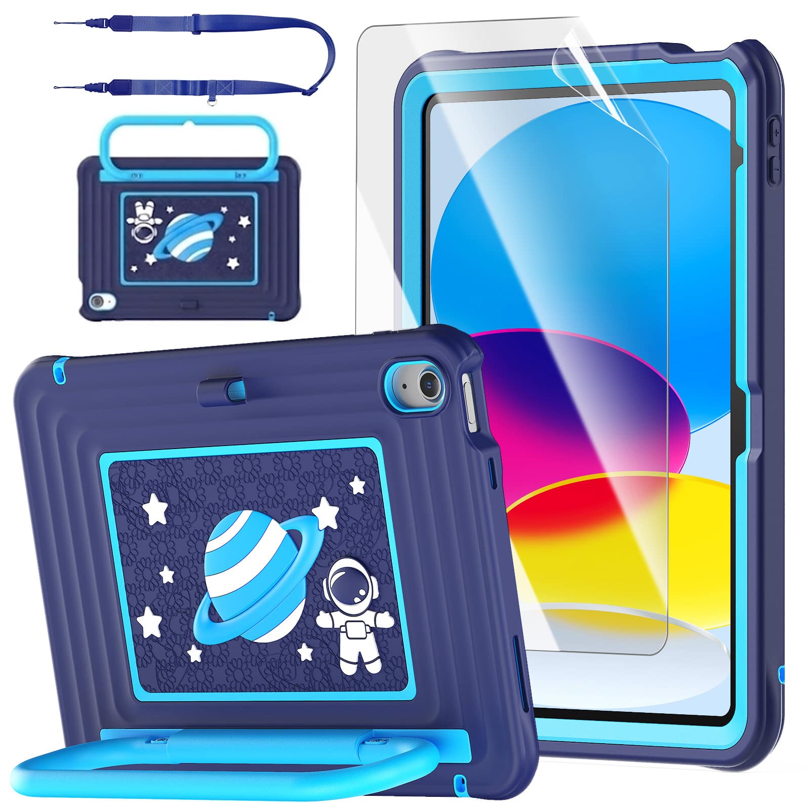 "Dteck - Kids Shockproof Case for Apple iPad (A16) 11"" 2025 & iPad 10th Gen 10.9"" 2022 with Pencil Holder,Heavy Duty Stand Cover - Darkblue" price history on PriceWatchPro