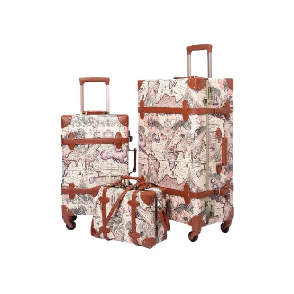 Front. Circus Cirle - Circus Cirle 3-Piece Vintage Luggage Set Hardside Spinner - Multi.