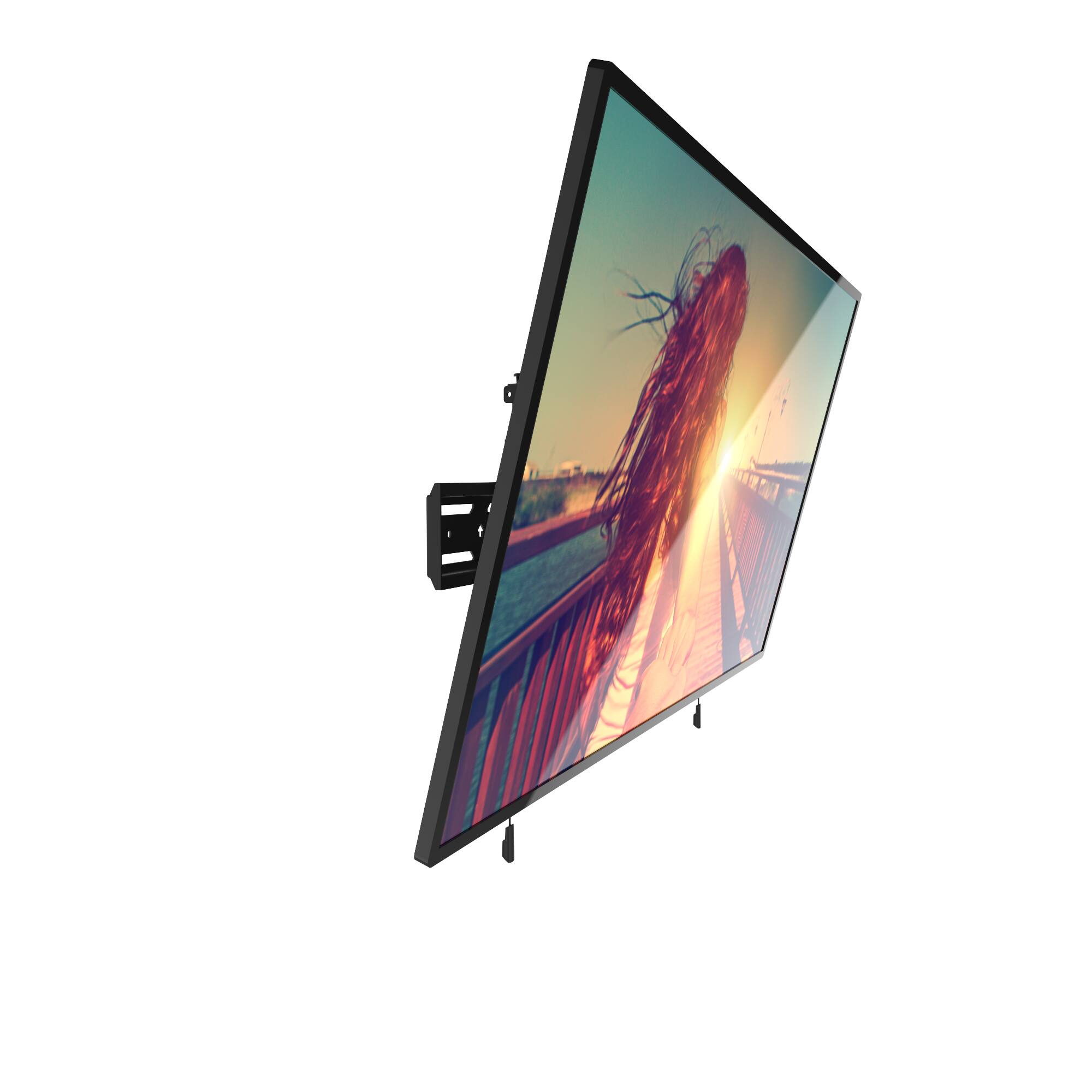 Left. Kanto - Low Profile Tilting TV Mount for 40" - 90" TVs - Black.