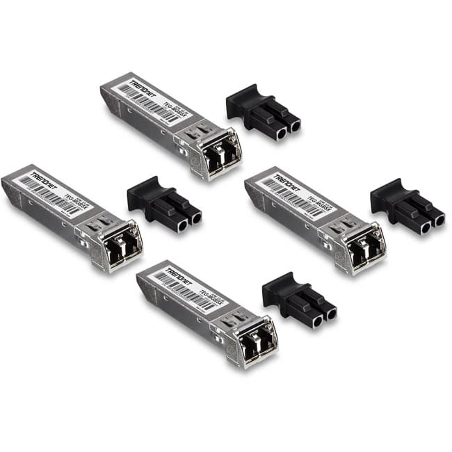 Trendnet - SFP Multi-Mode LC Module 4-Pack, TEG-MGBSX/4, Transmission Up to 550m (1804 Ft), Mini-GBIC, Hot Pluggable, IEEE - Unknown