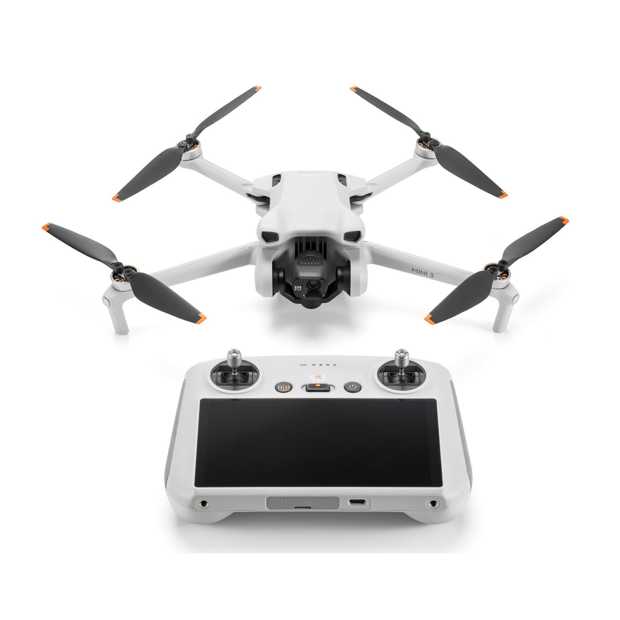 Back. DJI - DJI Mini 3 Camera Drone with DJI RC Remote Controller (Fly More Combo) with Waterproof Hard Case bundle.