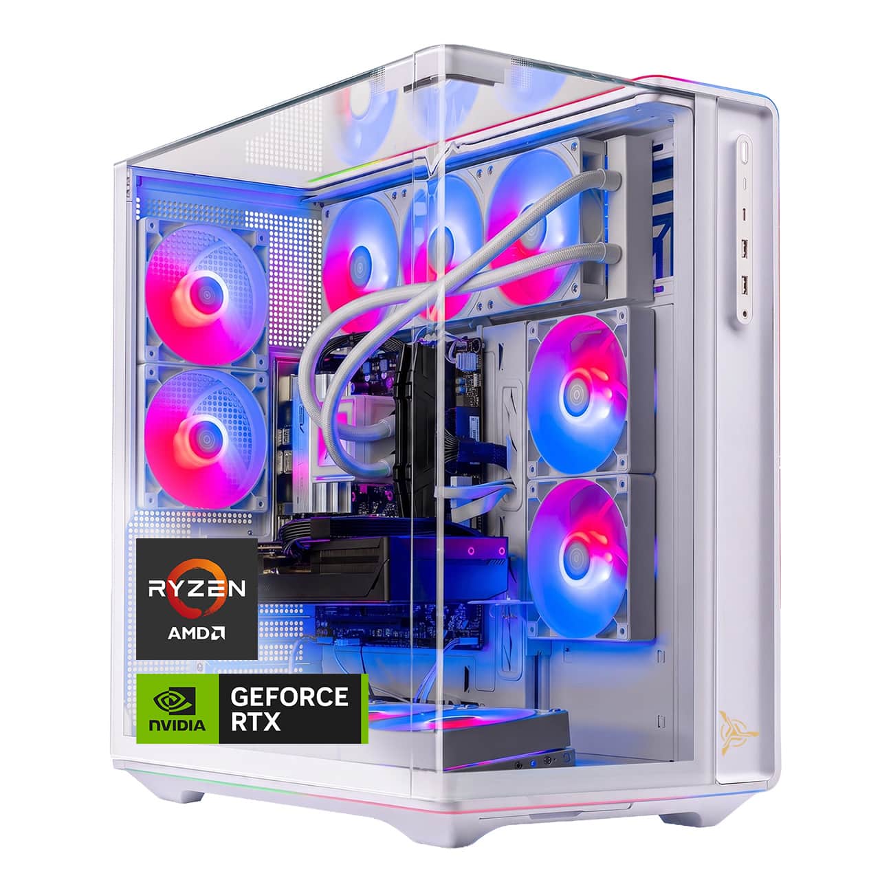 Skytech Gaming - Skytech PRISM5 Gaming Desktop - AMD Ryzen 7 7800X3D, 5070 Ti, 32GB 6000 MHz DDR5 RAM, 850W GOLD A3 PSU - White