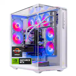 Skytech Gaming - Skytech PRISM5 Gaming Desktop - AMD Ryzen 7 9850X3D, 5090, 32GB 6000 MHz DDR5 RAM, 1000W GOLD A3 PSU - White