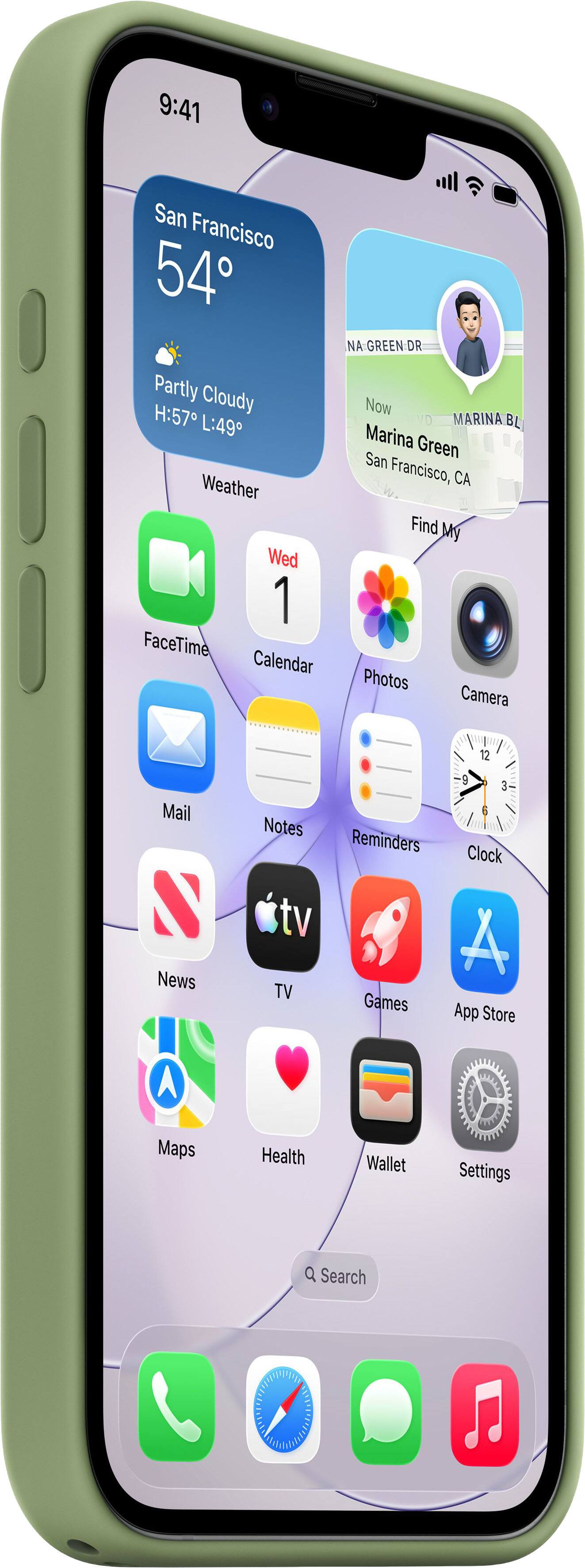 9:41  
San Francisco  
54°  
Partly Cloudy  
H:57 L:49  

NA: GREEN DR  
Marina Green  
San Francisco, CA  

Find My  
FaceTime  
Calendar  
Photos  
Camera  
Mail  
Notes  
Reminders  
Clock  
tv  
Games  
App Store  
Maps  
Health  
Wallet  
Settings  

Q Search