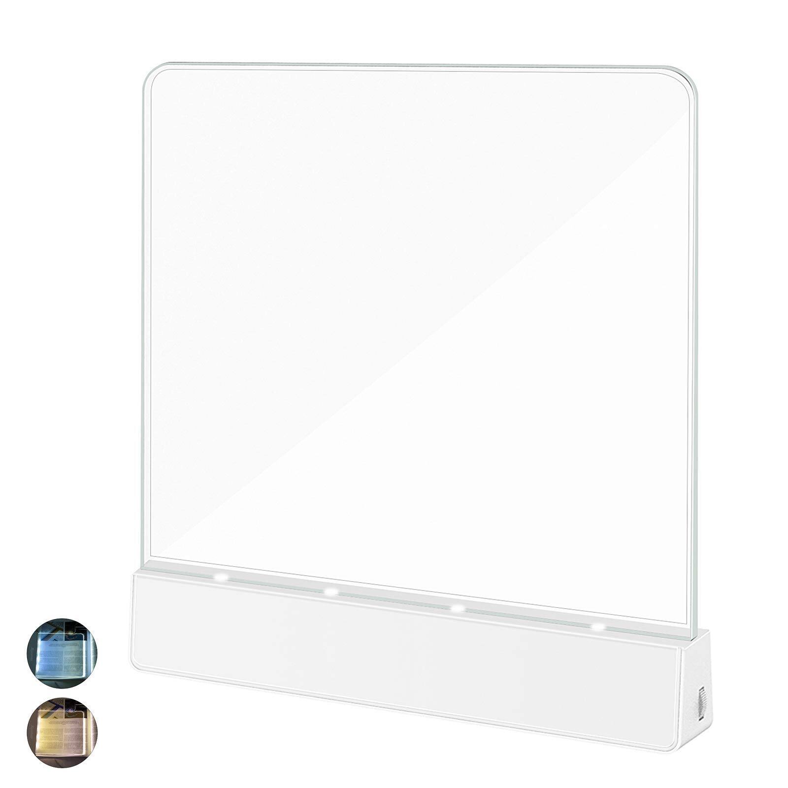 Front. MAGICAL RUBS - Book Light Flat Plate Led Lamp Brightness Adjustable 2 Color Temperature For Reading In Bed At Night Clip On Lovers G... - Default.