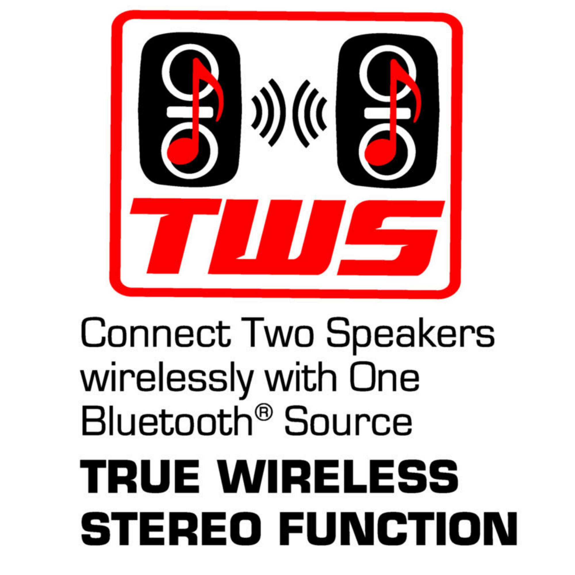 3 GIO TWS Connect Two Speakers wirelessly with One Bluetooth® Source TRUE WIRELESS STEREO FUNCTION