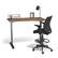 Alt View 6. Staples - Staples Essentials Fabric Drafting Chair with Backrest and Footrest, Black (UN59388) - Black.