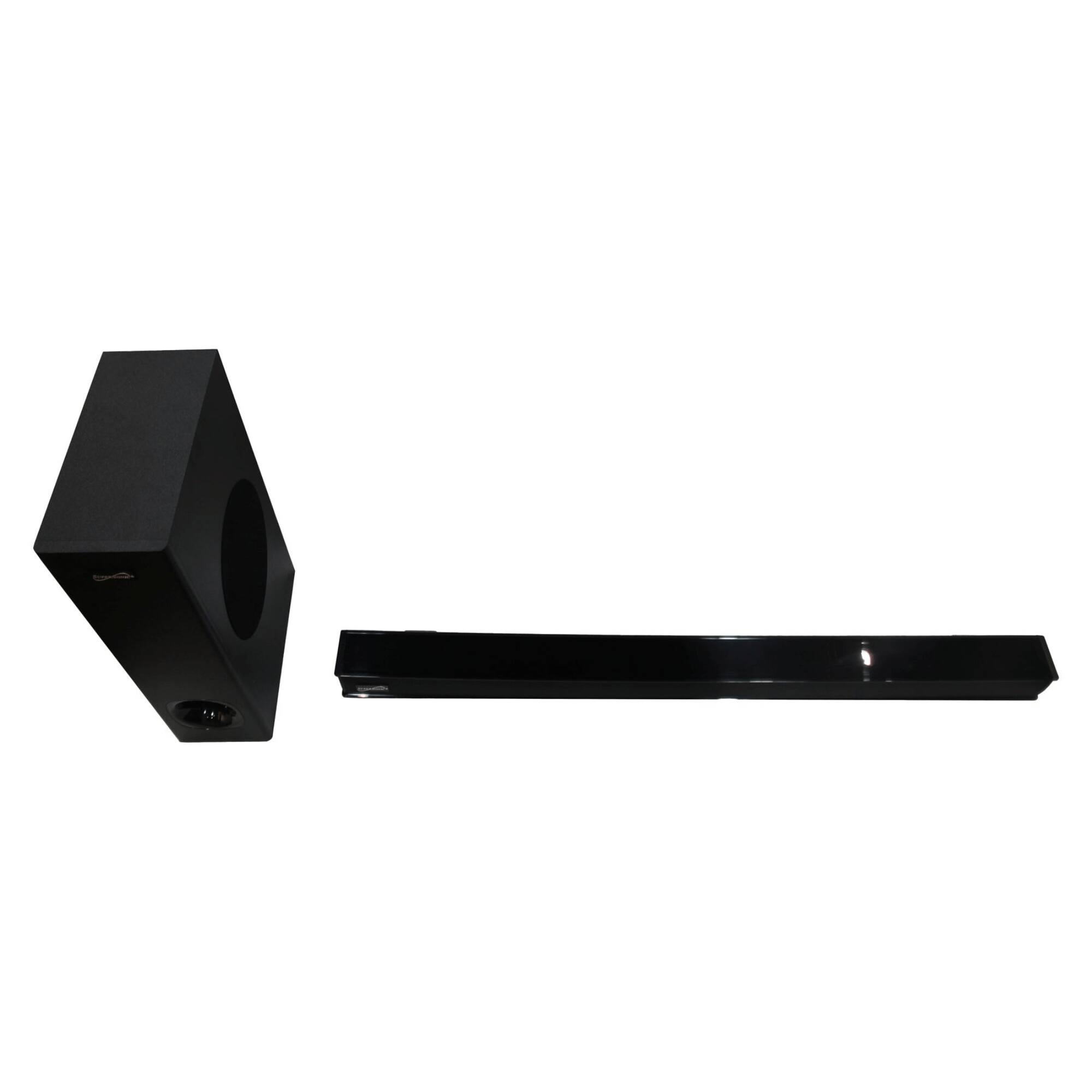 Alt View 2. Supersonic - 35" Optical Bluetooth Soundbar and Subwoofer with Large LED Display - Black.