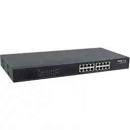 Eaton Tripp Lite Series 16-Port 10/100/1000 Mbps Gigabit Ethernet Unmanaged Switch with PoE+, 220W, Metal Enclosure, 1U - Black