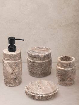 GAURI KOHLI - Tallinn Bath Accessories - Shades of gray and brown