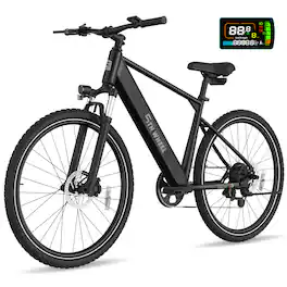 5th Wheel - IMPACT eBike w/ 22 mi Max Operating Range & 20 mph Max Speed - Black