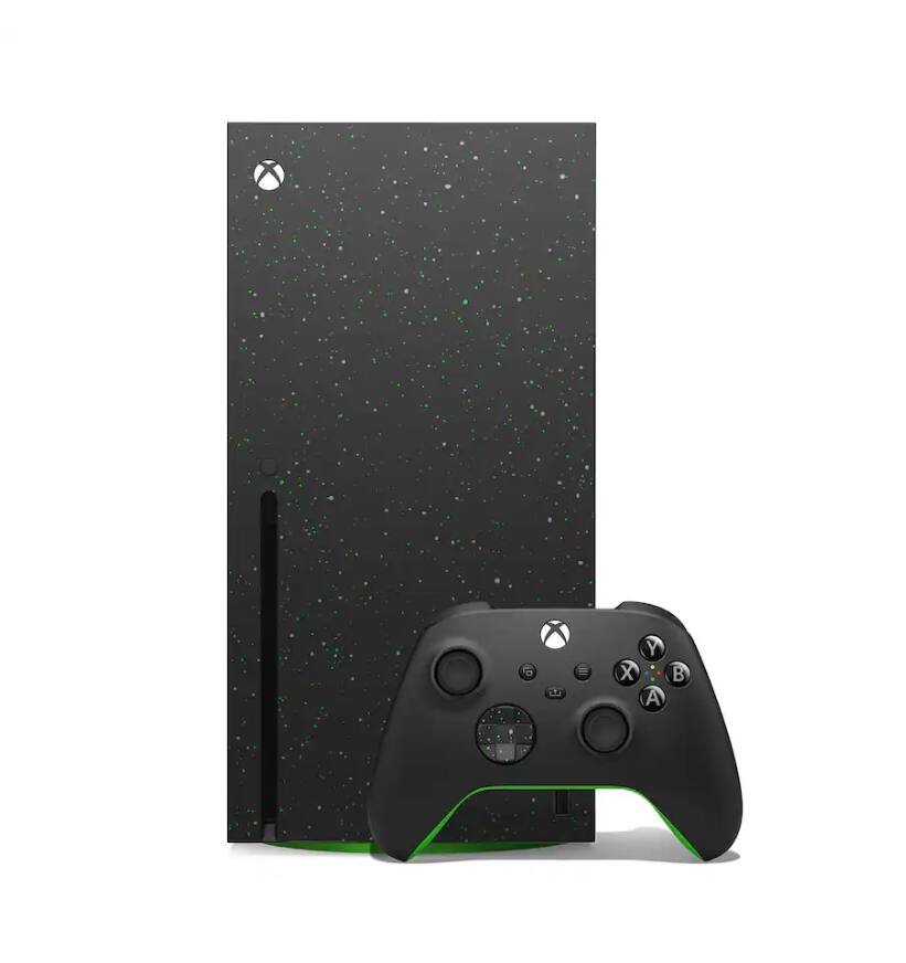 Front. Microsoft - Microsoft Xbox Series X 2TB SSD Console, 4K Gaming, Galaxy Black Special Edition - Galaxy Black Special Edition.