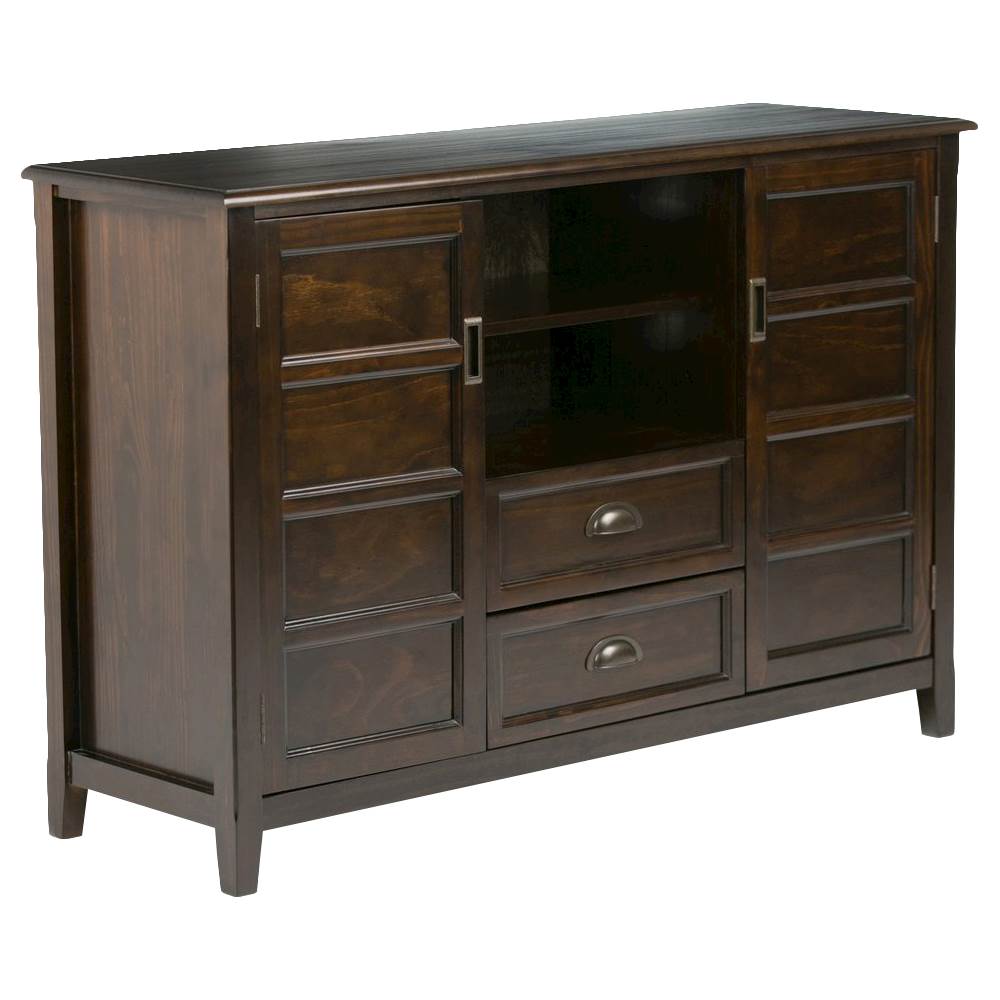 Simpli Home - Burlington TV Cabinet for Most TVs Up to 60 - Brown was $524.99 now $389.99 (26.0% off)