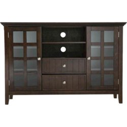 Simpli Home - Acadian TV Cabinet for Most TVs Up to 60" - Tobacco Brown - Front_Zoom