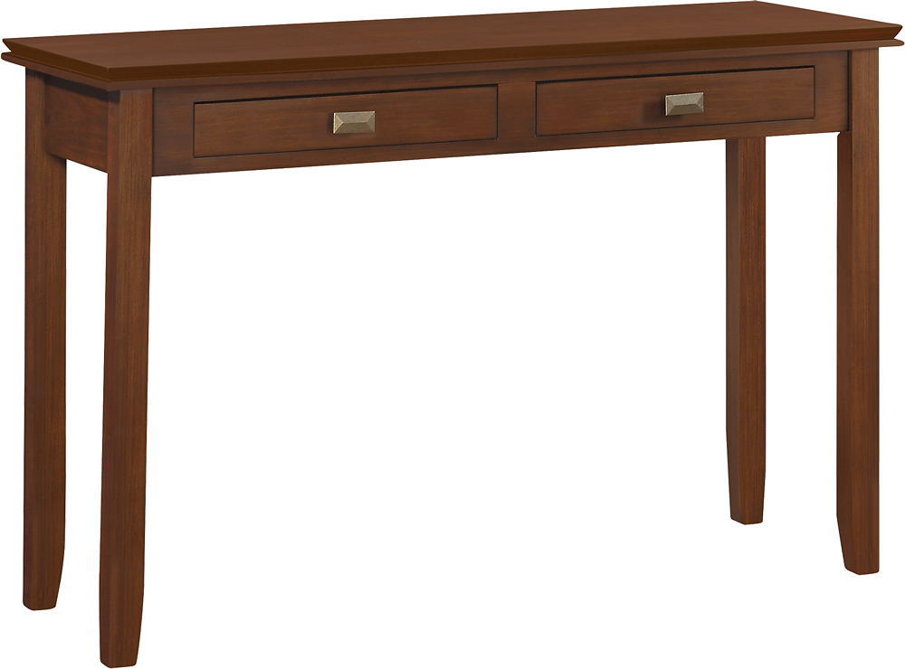 Angle View: Simpli Home - Artisan Collection Console Sofa Table - Auburn Brown