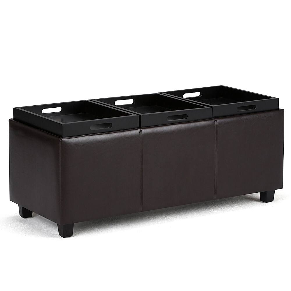 Alt View 11. Simpli Home - Avalon Rectangular Ottoman With Inner Storage - Tanner's Brown.