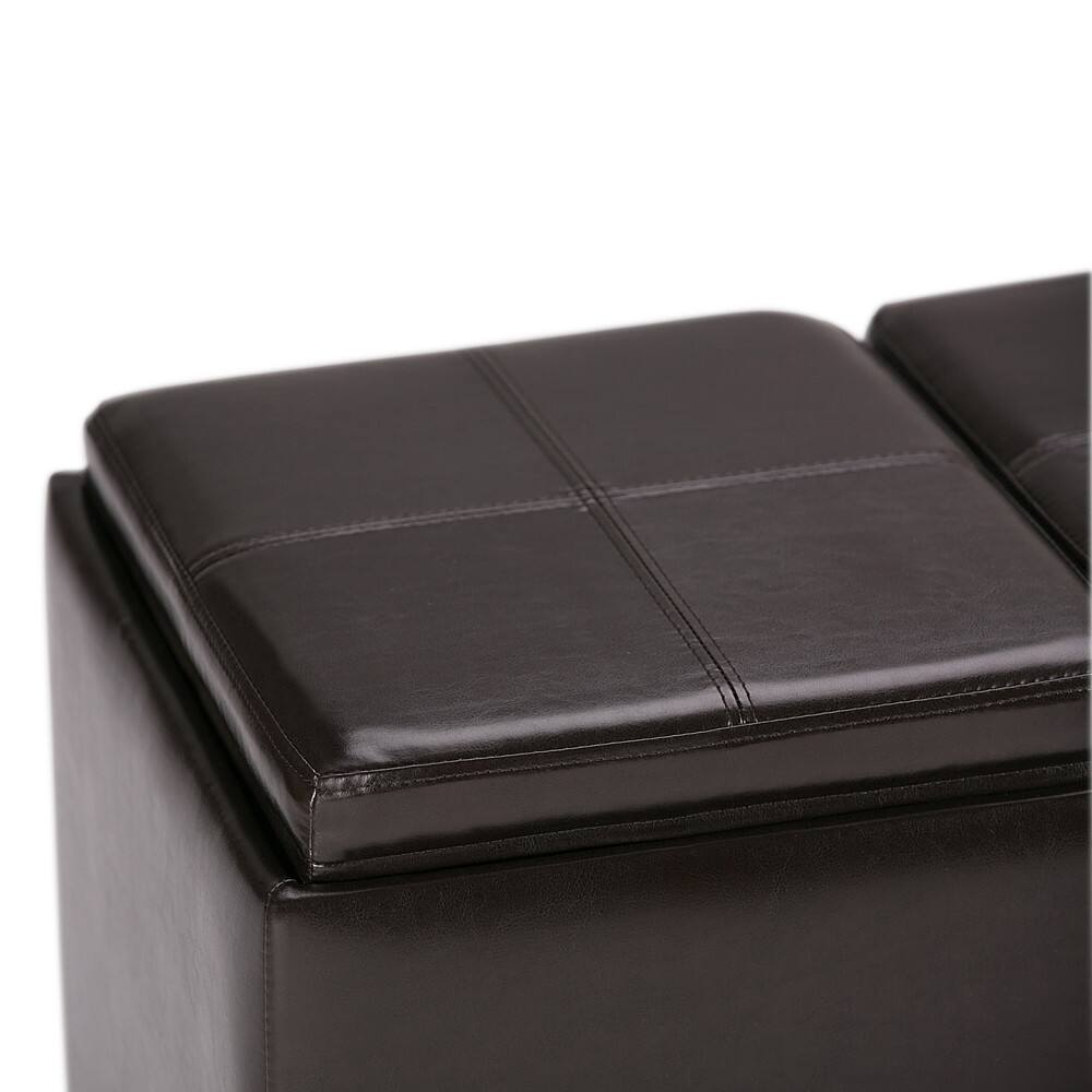 Alt View 15. Simpli Home - Avalon Rectangular Ottoman With Inner Storage - Tanner's Brown.