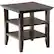 Angle. Simpli Home - Acadian Square Solid Wood End Table - Tobacco Brown.