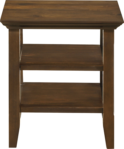 Simpli Home - Acadian Square Solid Wood End Table - Tobacco Brown