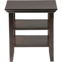 Simpli Home - Acadian Square Solid Wood End Table - Tobacco Brown - Front_Zoom