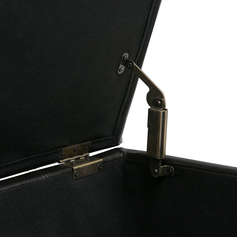 Alt View 12. Simpli Home - Dover Rectangular Ottoman With Inner Storage - Tanned Brown.