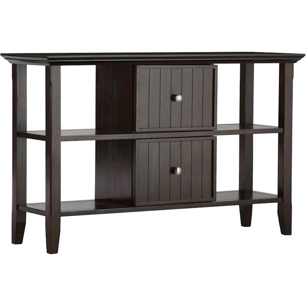 Angle View: Simpli Home - Acadian Rectangular Solid Pine Console Table - Brown
