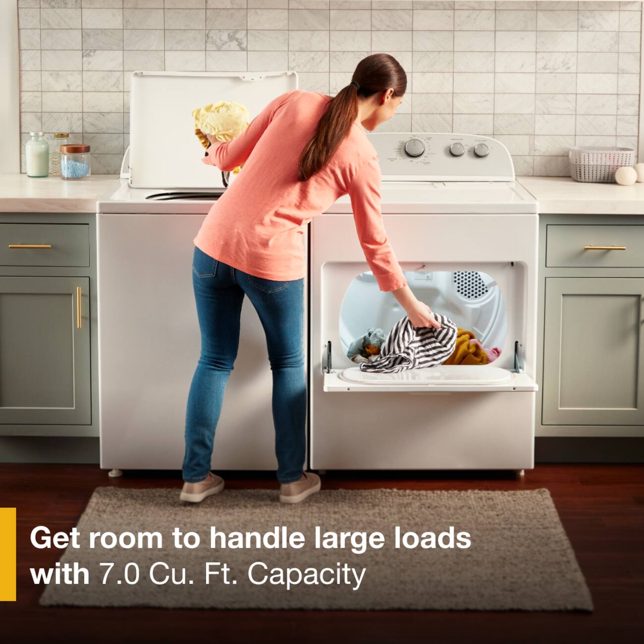 Whirlpool 7 Cu. Ft. Electric Dryer with AutoDry Drying System White ...