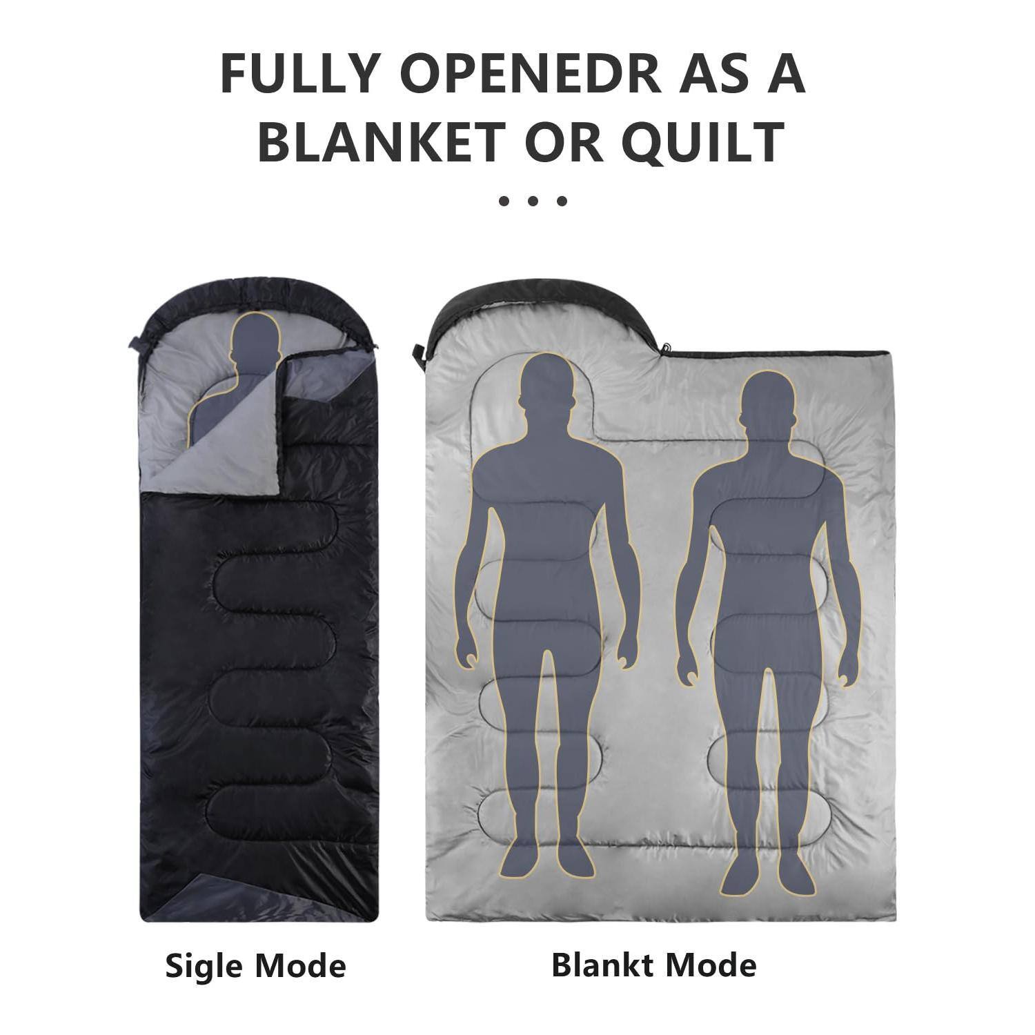FULLY OPENED AS A BLANKET OR QUILT

Sigle Mode

Blankt Mode
