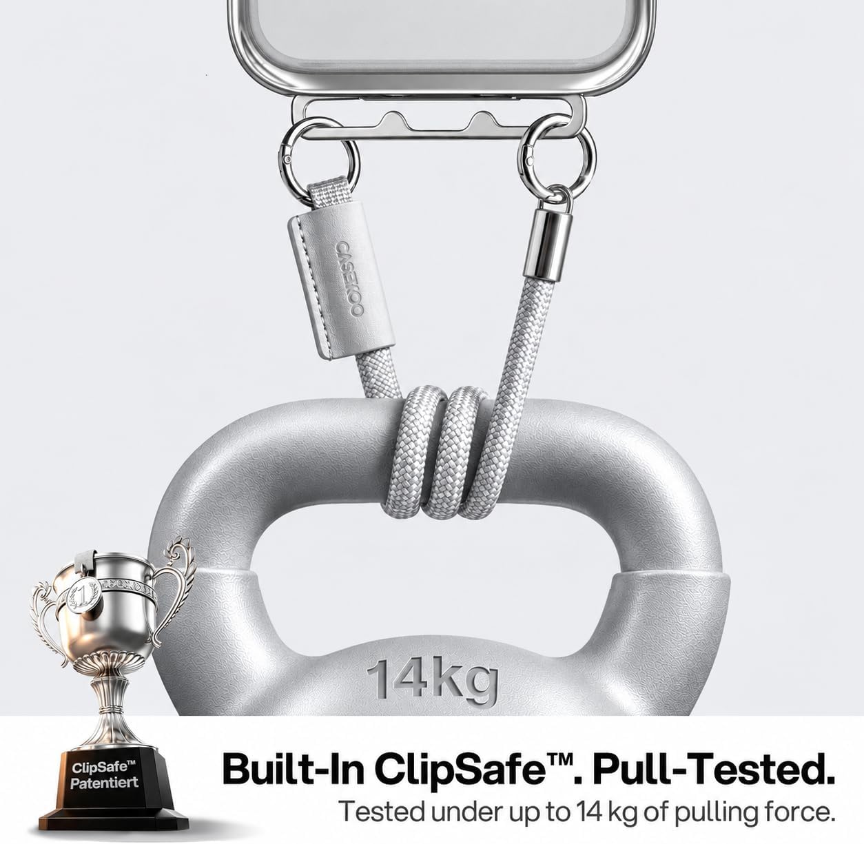 CASEKOO

ClipSafe Patentiert

14kg Built-In ClipSafe Pull-Tested. Tested under up to 14 kg of pulling force.