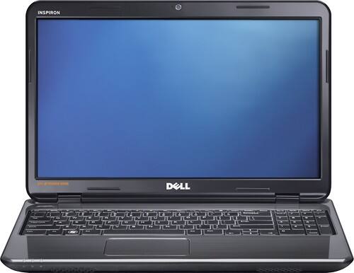 Front Standard. Dell - Inspiron Laptop / Intel® Core™ i3 Processor / 15.6" Display / 4GB Memory / 320GB Hard Drive - Mars Black.
