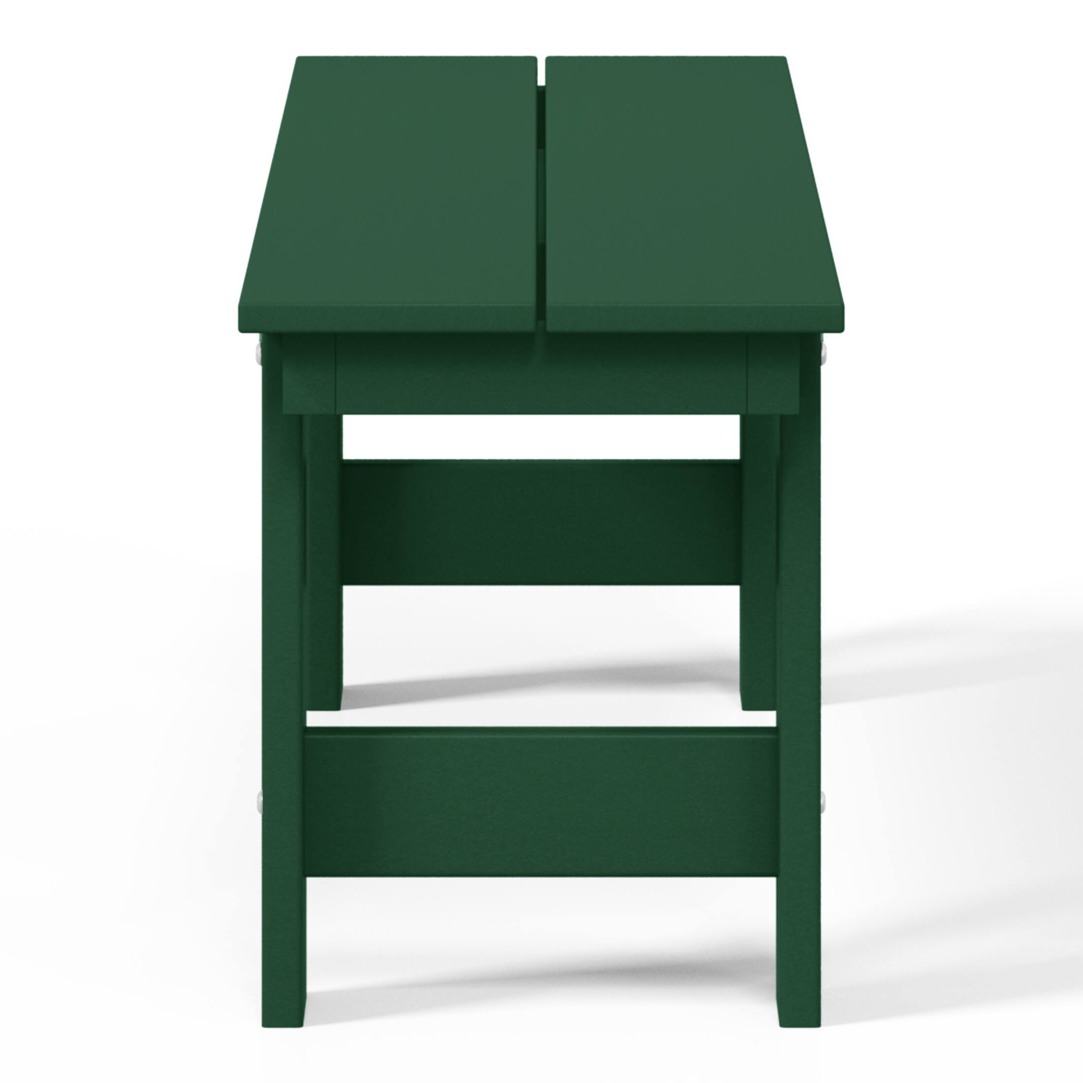 Left. WestinTrends - WestinTrends Ashore Outdoor HDPE 48" Modern Backless Patio Bench - Dark Green.