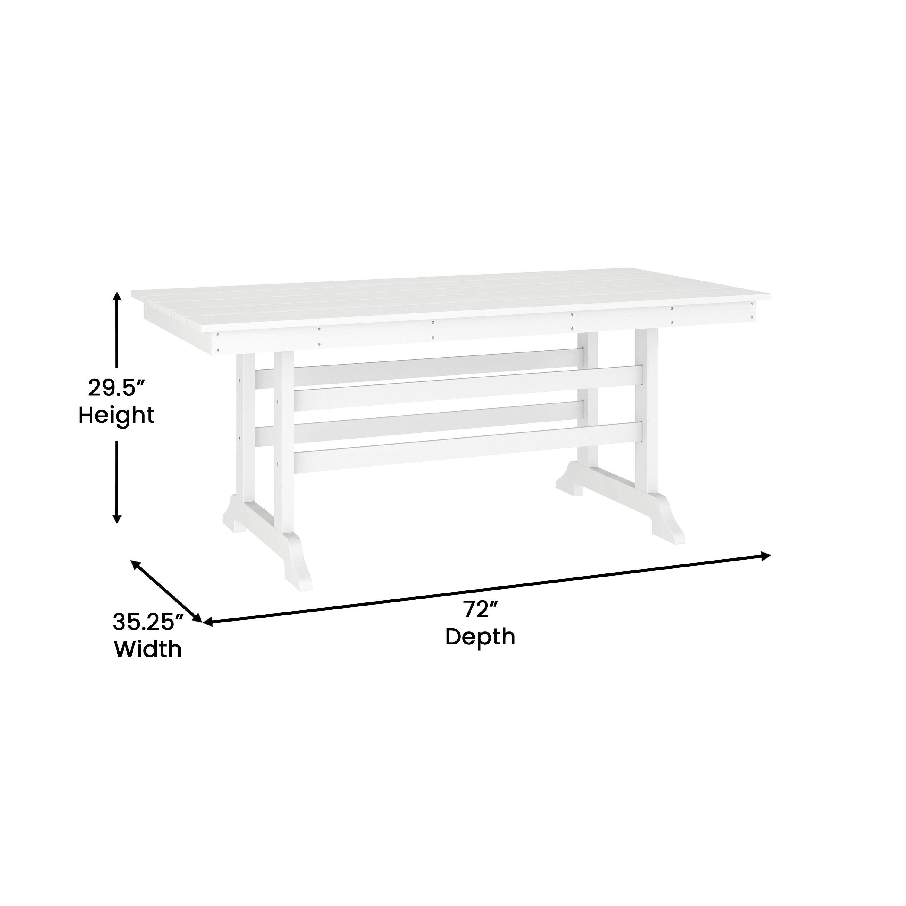 29.5" Height  
35.25" Width  
72" Depth