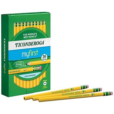 THE WORLD'S BEST PENCIL  
TICONDEROGA  
myfirst  
36 #2  
Oversized  
UNSHARPENED  
15/37  
TICONDEROGA myfirst