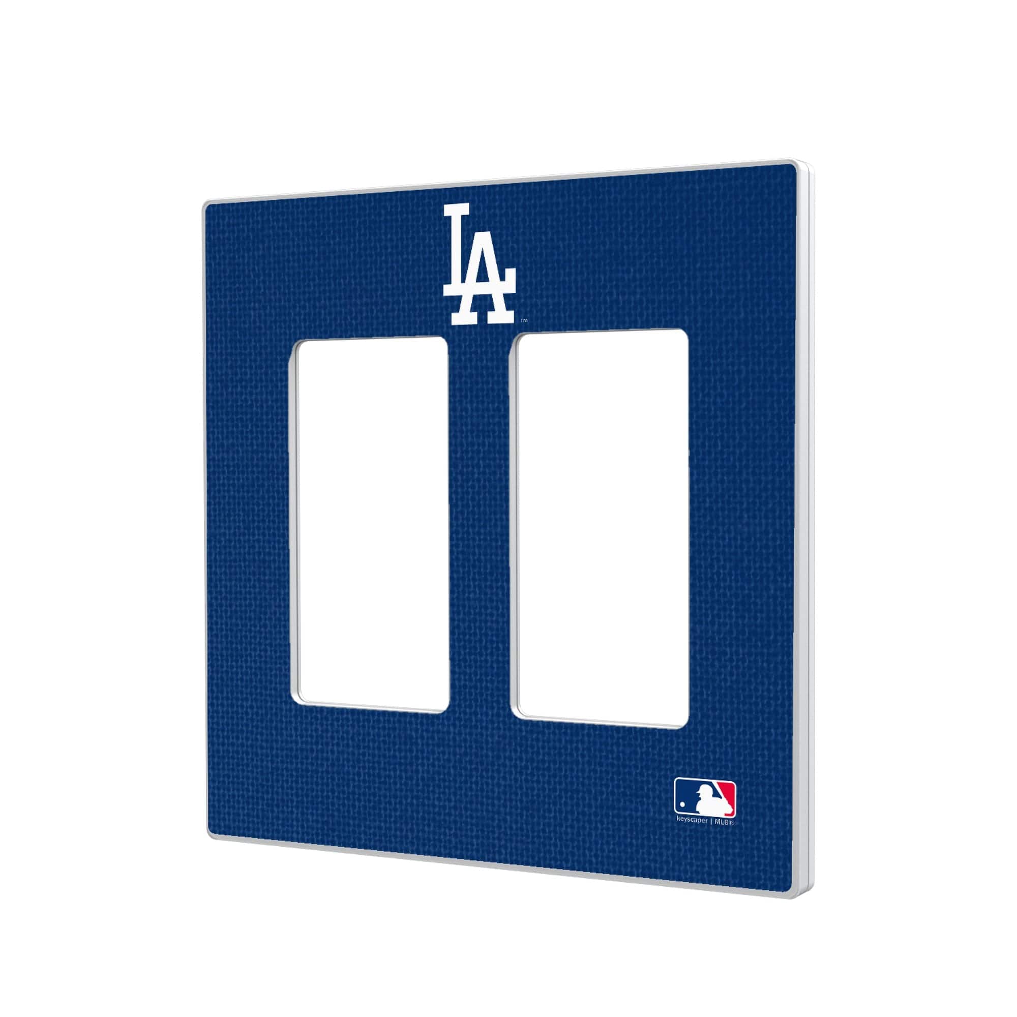 Keyscaper - Los Angeles Dodgers Solid Double Rocker Light Switch Plate - Multicolor