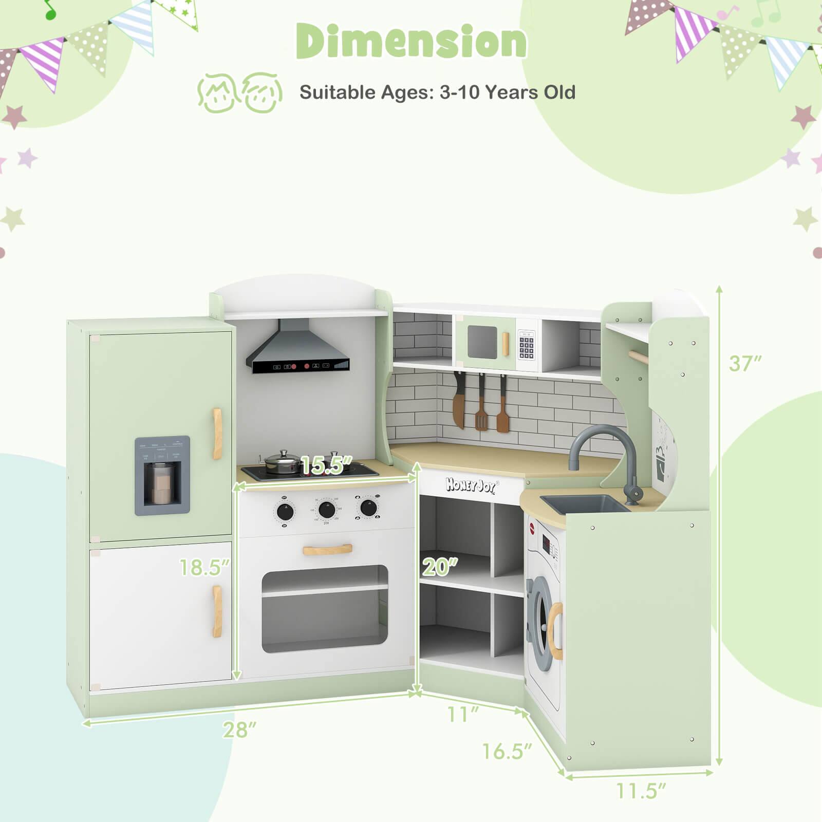 Dimension  
Suitable Ages: 3-10 Years Old  

- 37" L  
- 15.5"  
- 18.5"  
- 20"  
- 28"  
- 11"  
- 16.5"  
- 11.5"
