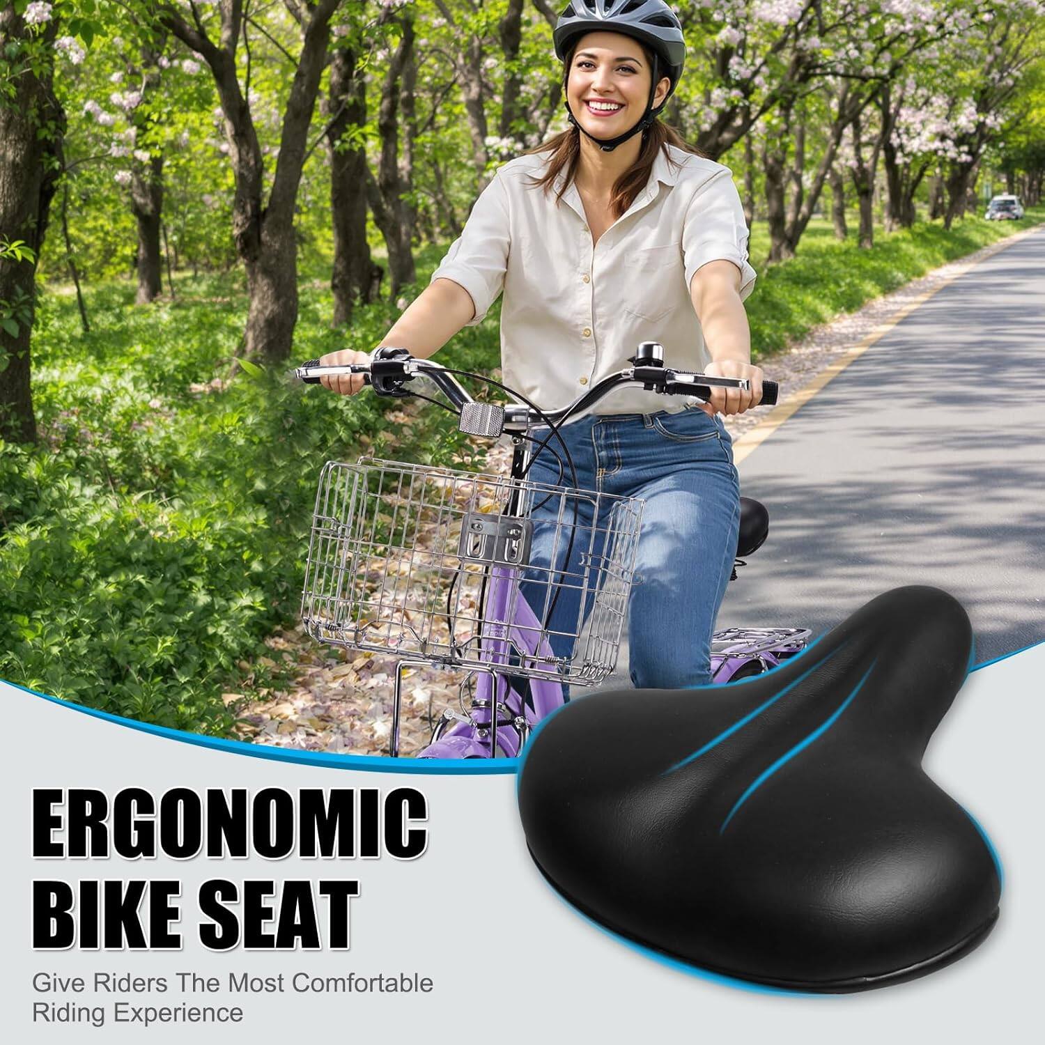 ERGONOMIC BIKE SEAT  
Give Riders The Most Comfortable Riding Experience