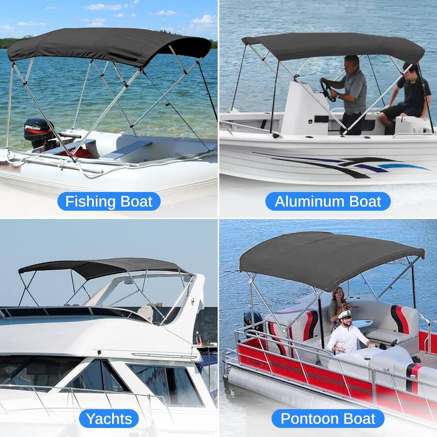 Duster Frame SereneLife 4 Bow Bimini Top Boat Cover – 96