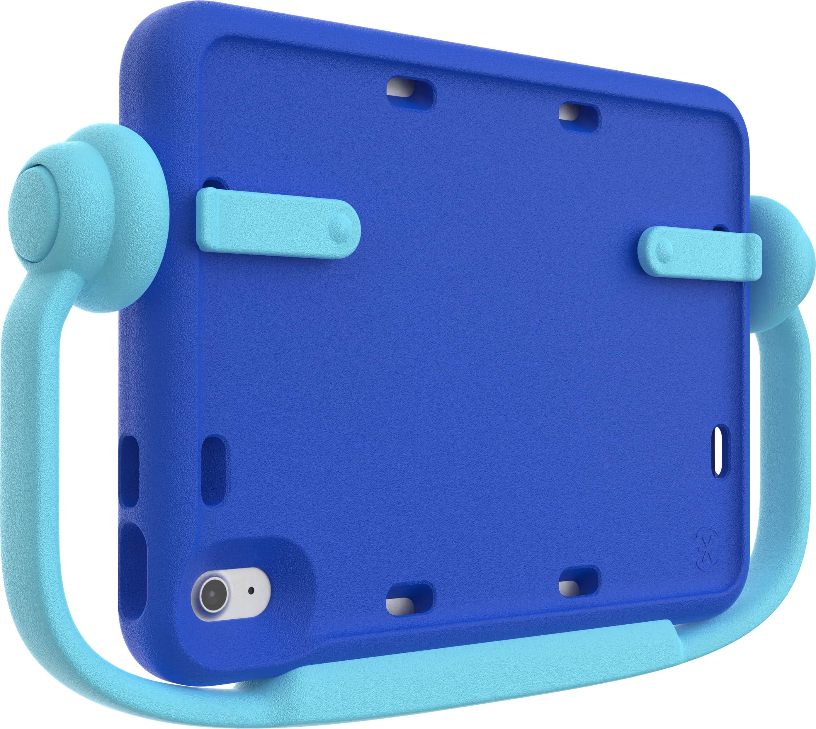 Left. Speck - E Case for Apple iPad 11"(A16 chip 2025) and iPad 10.9" (10th Generation) - Charge Blue/Brave Blue.