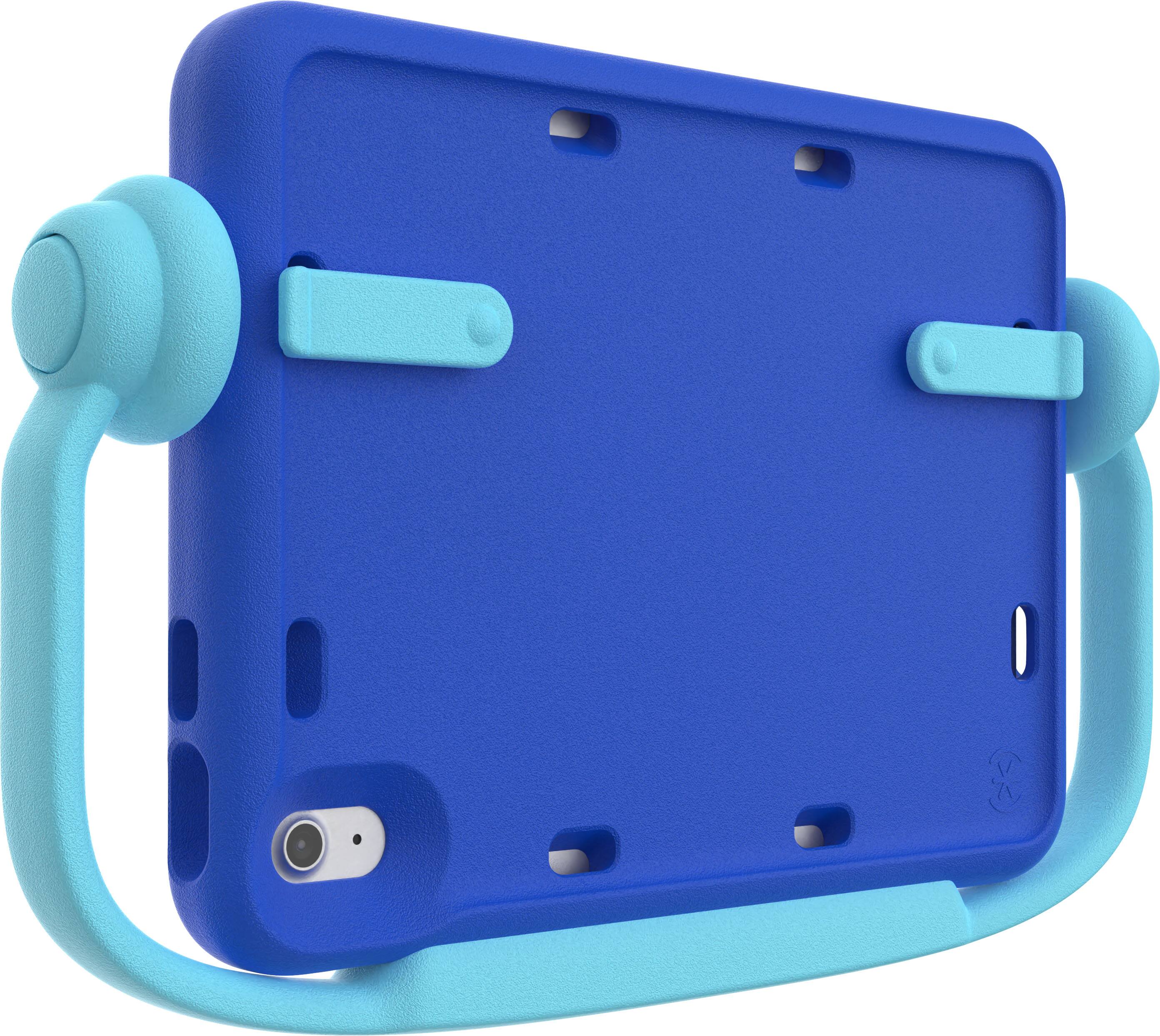 Left. Speck - E Case for Apple iPad 11"(A16 chip 2025) and iPad 10.9" (10th Generation) - Charge Blue/Brave Blue.
