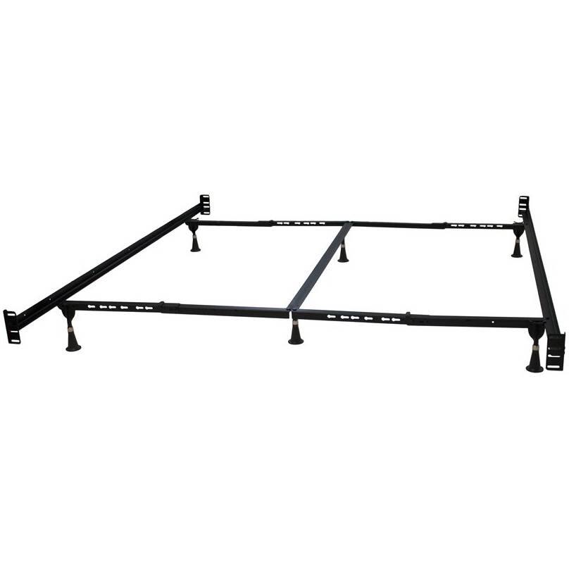 Left. Hivvago - Hivvago California King Heavy Duty Metal Bed Frame with Headboard Footboard Brackets - Black.