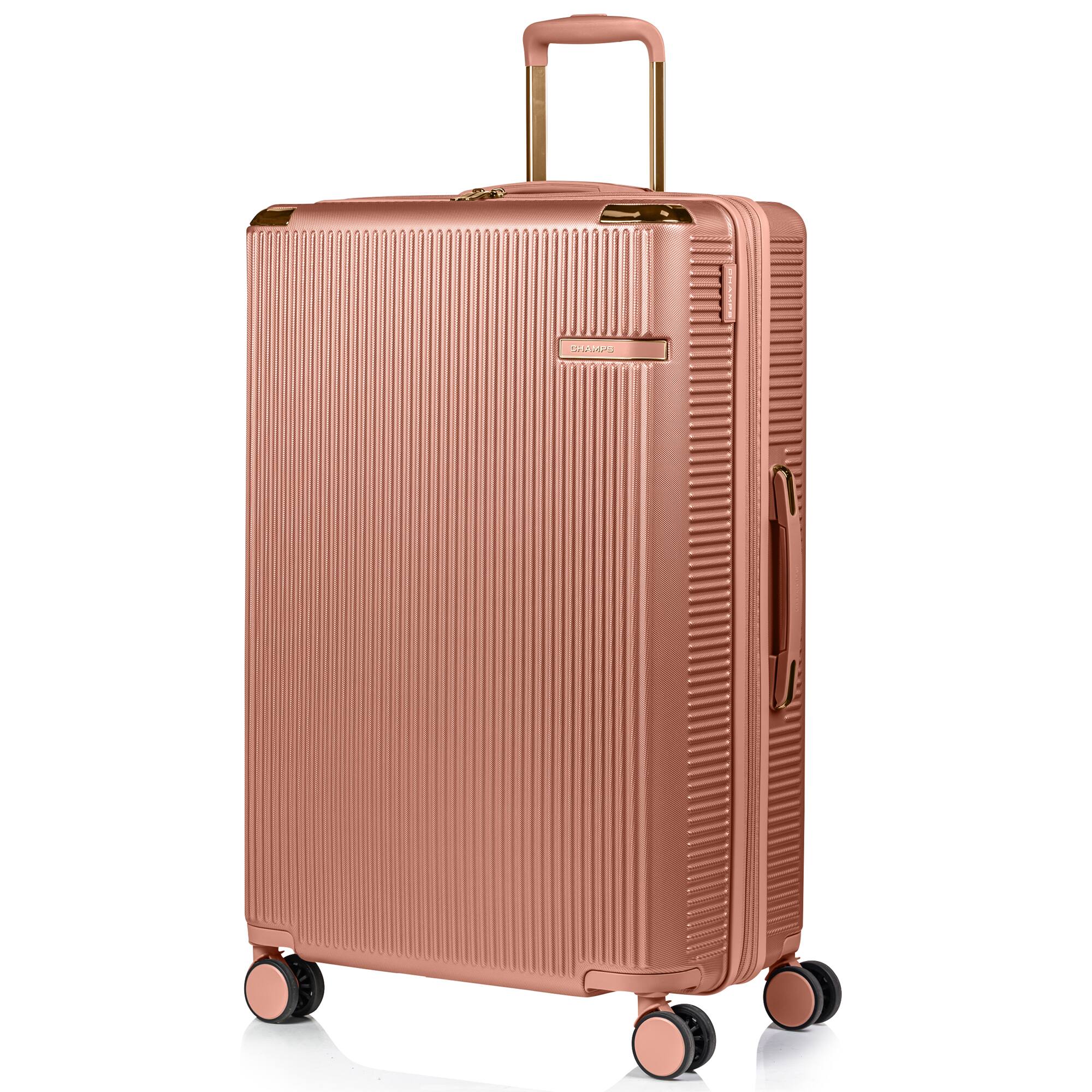 Angle. Champs - Legacy 3-Piece Luggage Set - Rose Gold.