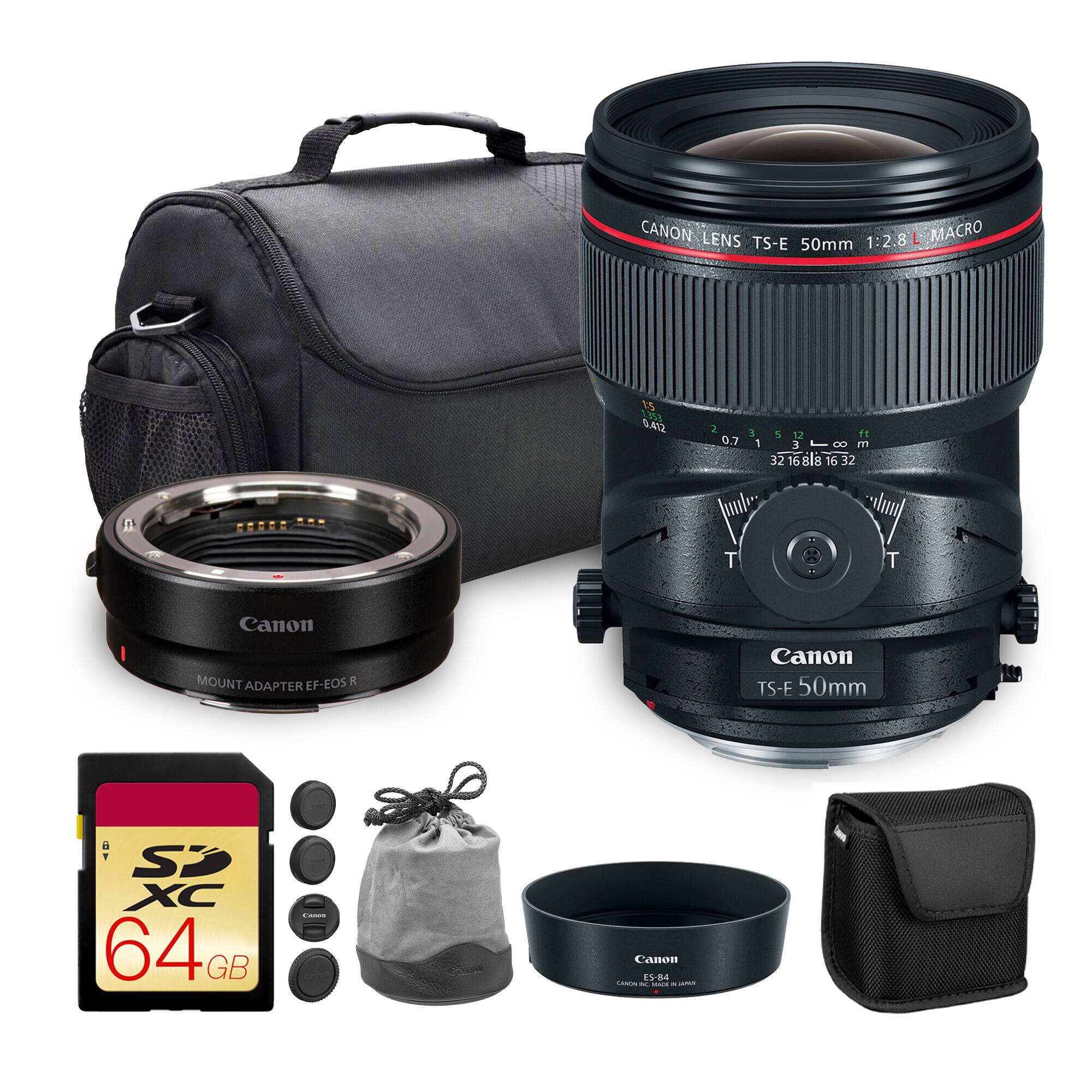 Canon - TS-E 50mm f/2.8L Macro Tilt-Shift Lens|Perspective Control & Close-Focus Macro +More - Black