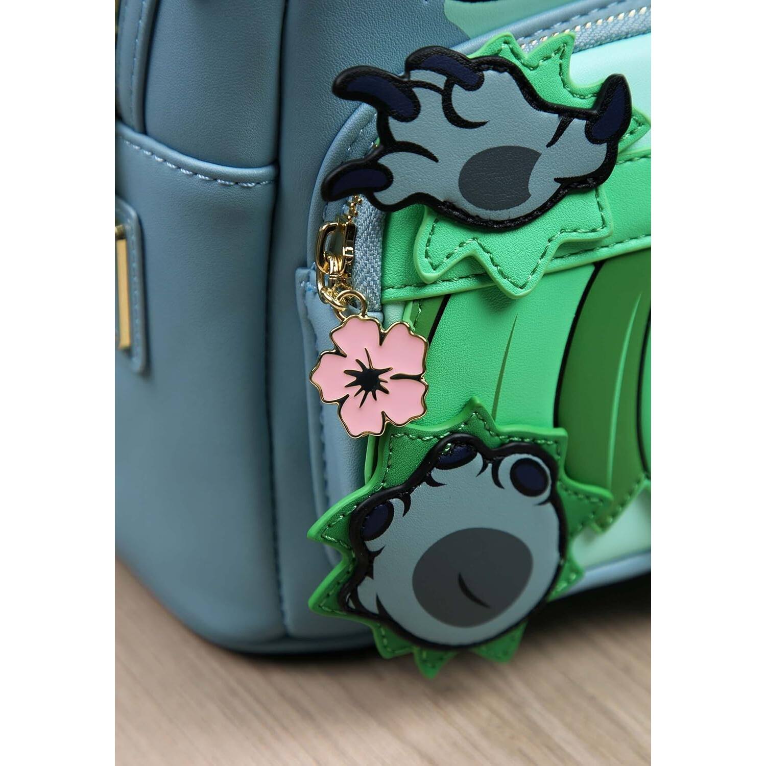Alt View 4. LoungeFly - Loungefly Disney 3D Stitch Luau Blue Mini Faux Leather Shell Backpack - Multicolored.