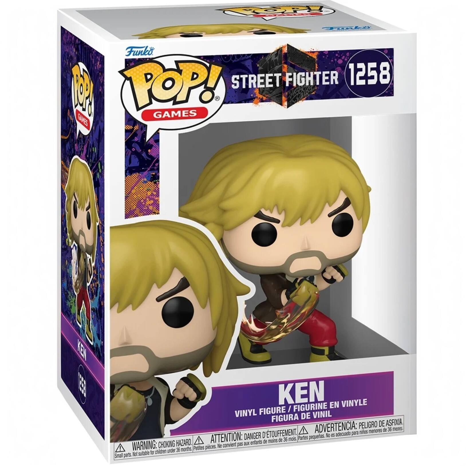Funko POP! STREET FIGHTER 1258 & GAMES

KEN
VINYL FIGURE / FIGURINE EN VINYLE FIGURA DE VINIL

WARNING: CHOKING HAZARD, ATTENTION: aux enfants de moins de 36 mois, ADVERTENCIA: PELIGRO DE ASFIXIA menores de 36 meses, Not suitable for children under 36 months, Petites parts.
