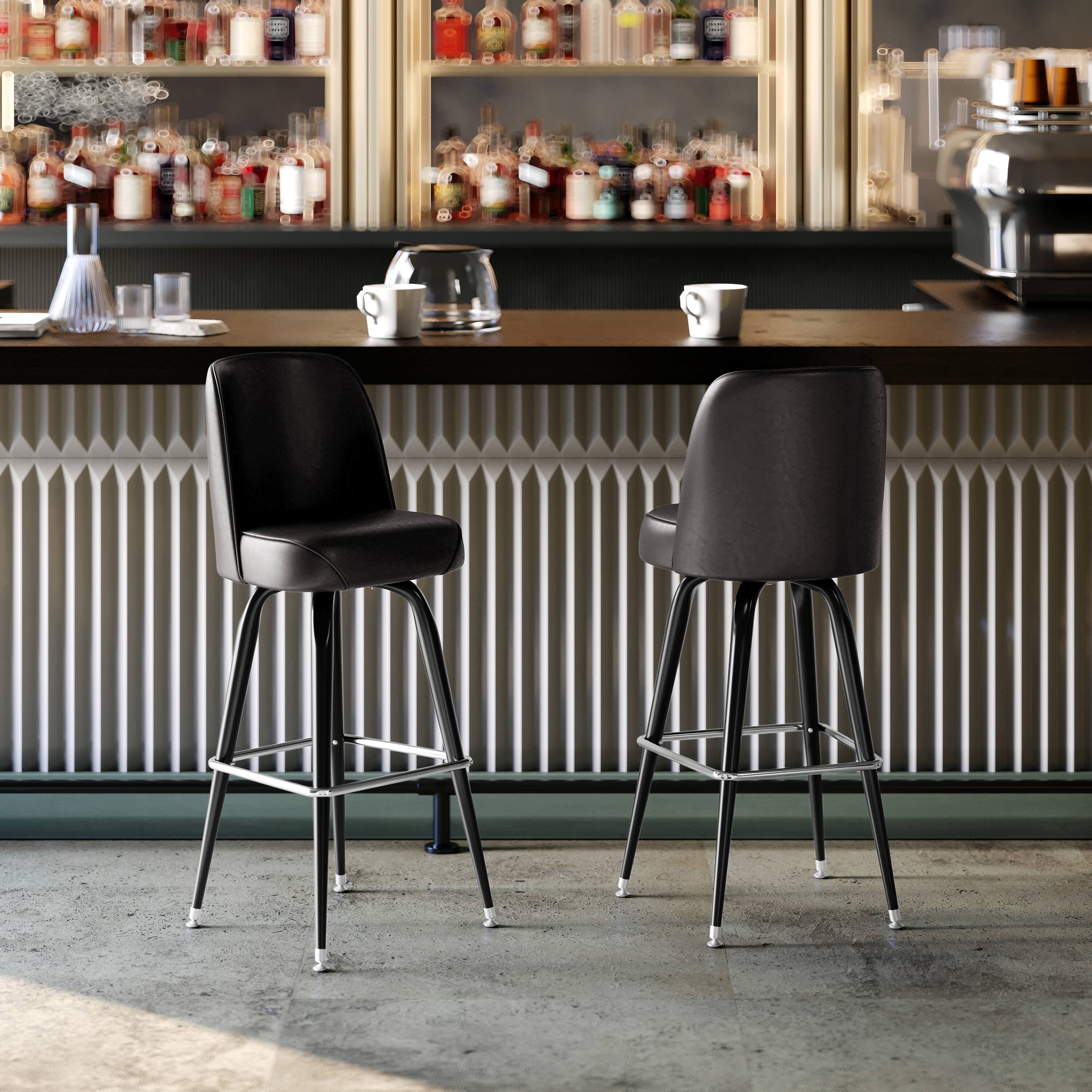 Alt View 2. Flash Furniture - James Commercial Grade Metal Barstool with Dark Brown Swivel Bucket Seat - Brown.