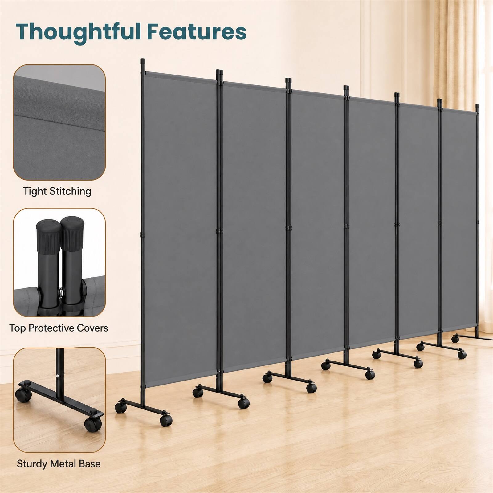 Thoughtful Features
- Tight Stitching
- Top Protective Covers
- Sturdy Metal Base